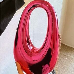 Pink Chain Crossbody Purse